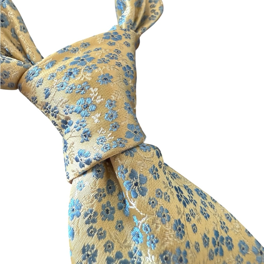 Tommy Hilfiger Yellow and Blue Floral Tie